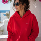 BRAEK Oversize Hoodie Red | Unisex Premium Hoodie with Hood & Kangaroo Pocket