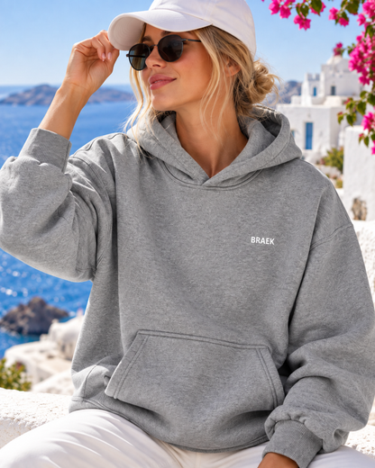 Unisex Oversize Hoodie Grau | Damen & Herren Kapuzenpullover mit Kängurutasche | Premium Streetwear Hoodie
