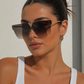 Damen Sonnenbrille Oversize Braun – UV400 Schutz – moderne Designer Shades