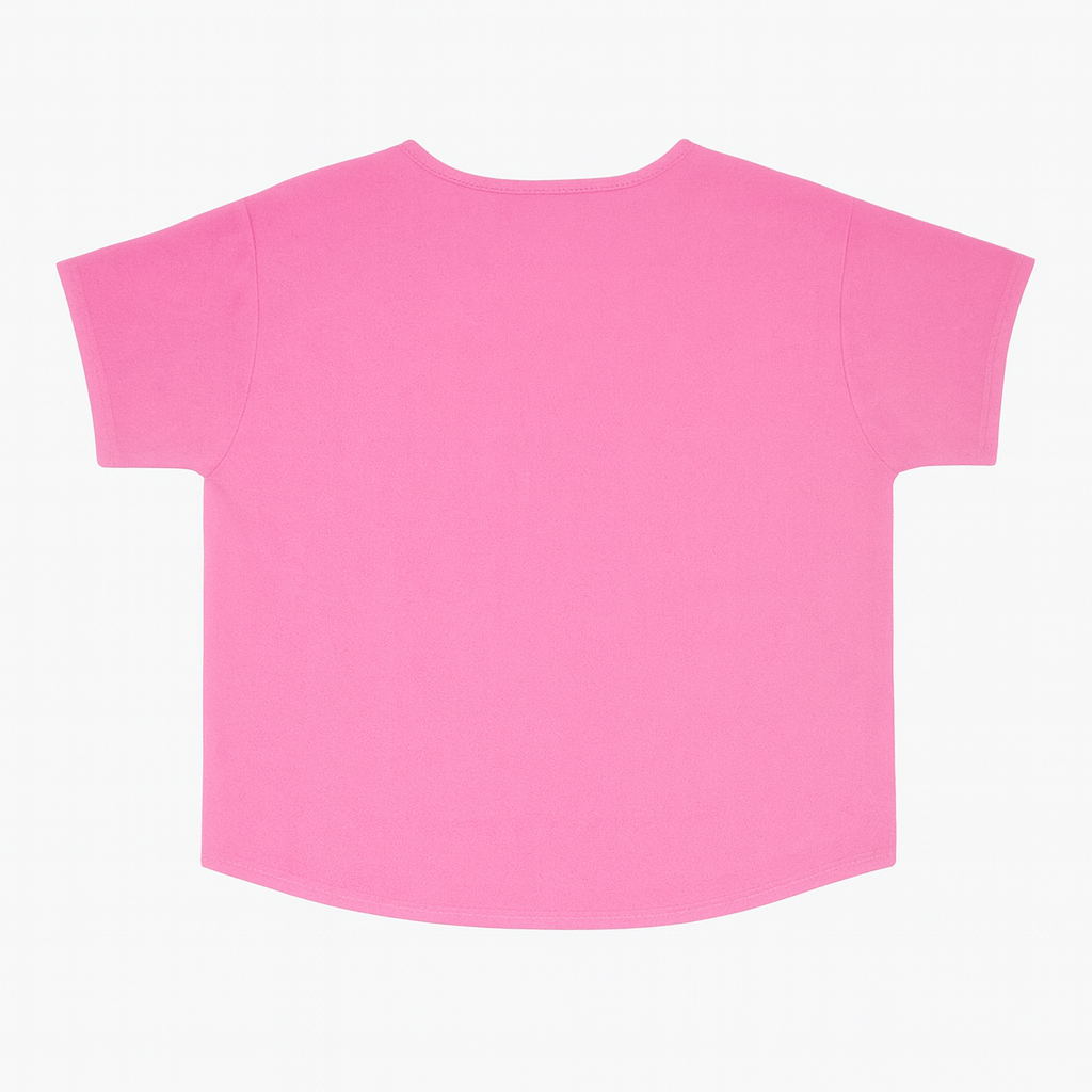 Feinmaschiger Kurzarm-Pulli in Pink 💗