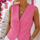 💖 Pink Paradise Damen Metallic-Weste – Glamour trifft Sommer M