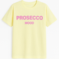 Prosecco Statement T-Shirt Gelb – Baumwolle – Oversize 38–42