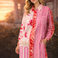 Yippie Hippie Damesjurk Roze-Rood met Printmix