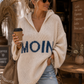 Women's Hoodie Women's Pullover Knitted Jumper Moin (38-46)