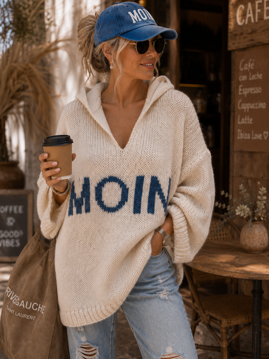 Women's Hoodie Women's Pullover Knitted Jumper Moin (38-46)