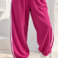 Damen-Zweiteiler Oversize in kräftigem Fuchsia-Pink aus Viskose