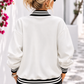 Damen Zweiteiler Beige aus Viskose-Mix – Collegejacke mit Reißverschluss & Hose mit Gummizug und Kordelzug 38-42