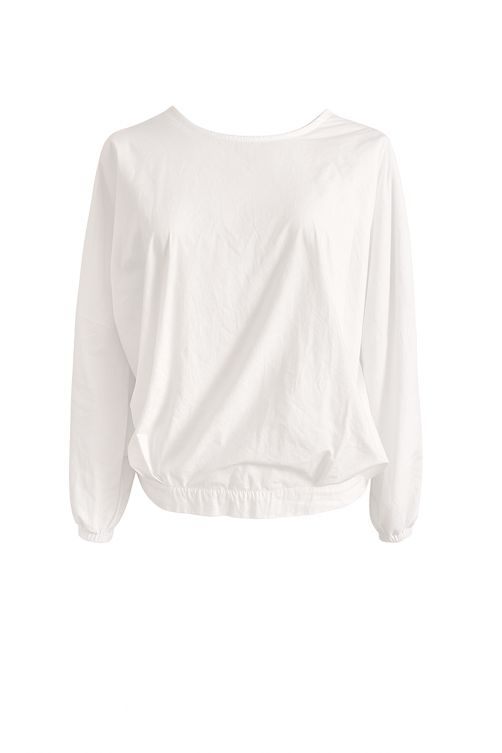 Weiße Bluse mit Rückendetail und Bindeband