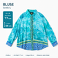 Hippie Hippie Bluse Türkis Aqua | Luxus Oversize Viskosebluse | Ibiza & Mykonos Style 🌴