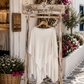 Kaschmir-Überwurf Creme – Asymmetrischer Poncho mit Ärmeln | 36–42 | Boutique in Heaven
