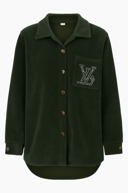 Oversized damesblouse van viscosemix (maten 38-44)