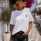 Women's Oversized T-shirt in White / Beige (38-42+)