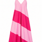 Boho Maxikleid Pink Damen – Luftiges Sommerkleid aus Baumwolle mit Farbverlauf |  M/L