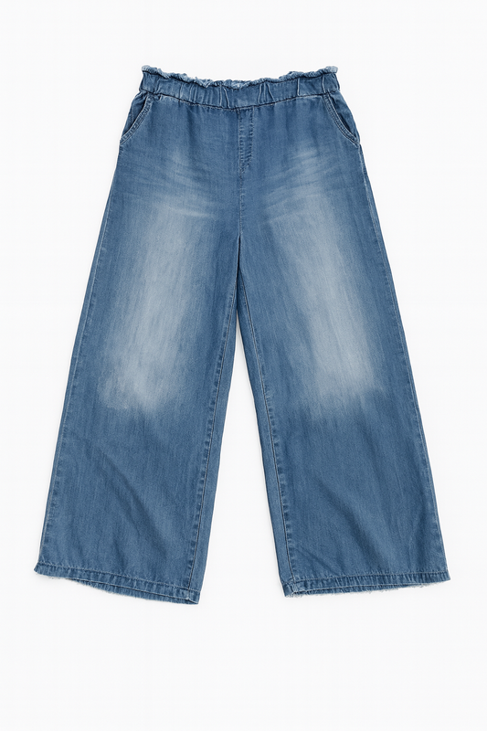 Leichte Lyocell-Hose – Mittelblau