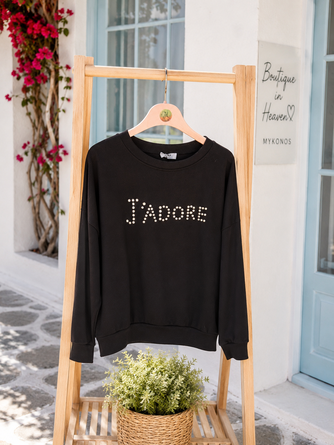 ✨ Women's Sweatshirt "J'Adore" - Rhinestone Statement Sweatshirt | 4 Colors | 38–42
