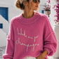 ✨ Wake Me Champagne – Oversize Strickpullover in Pink & Flieder | Kastiger Trend-Pullover (38–42+)