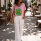 🌴 Ibiza Neon Palm Oversize-Shirt – Pink, Weiß oder Schwarz | Summer Vibes ☀️🌺 38-46