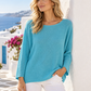 Damen Langarm Pullover Türkis – weich & hochwertig 38–42