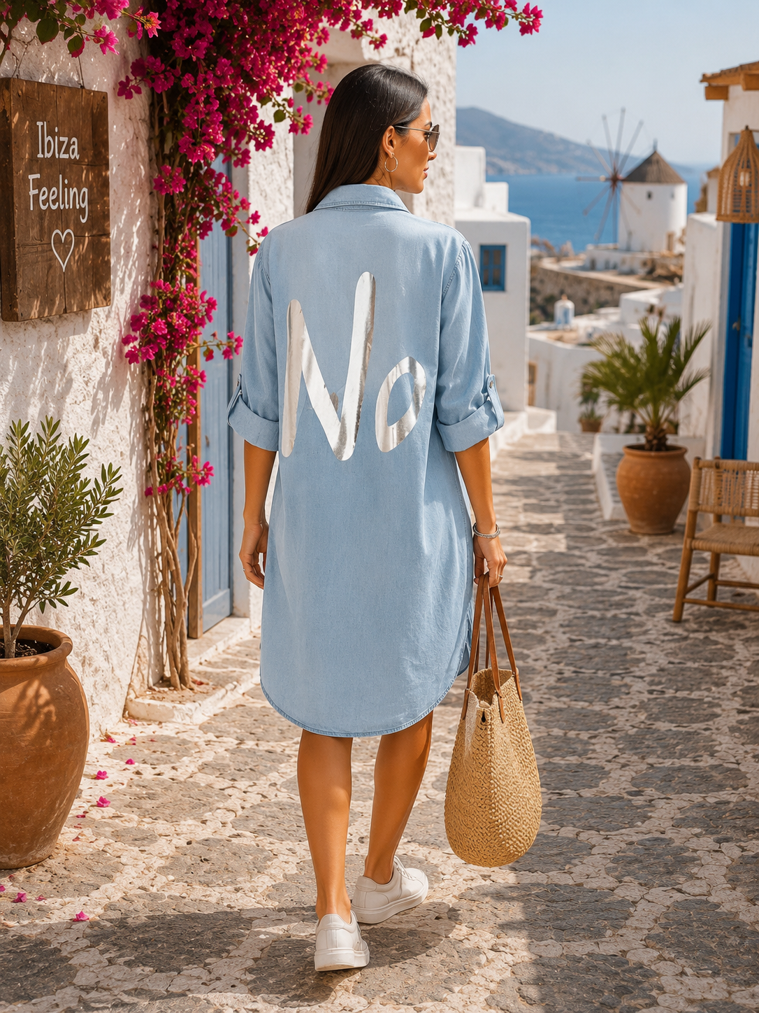 Airy crochet dress Ellena made of 100% cotton