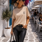 Women's Oversized T-shirt in White / Beige (38-42+)