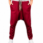 Baggy-Hose Bordeaux mit Seitenstreifen – Oversize Komforthose aus Viskose | 40–44 tragbar