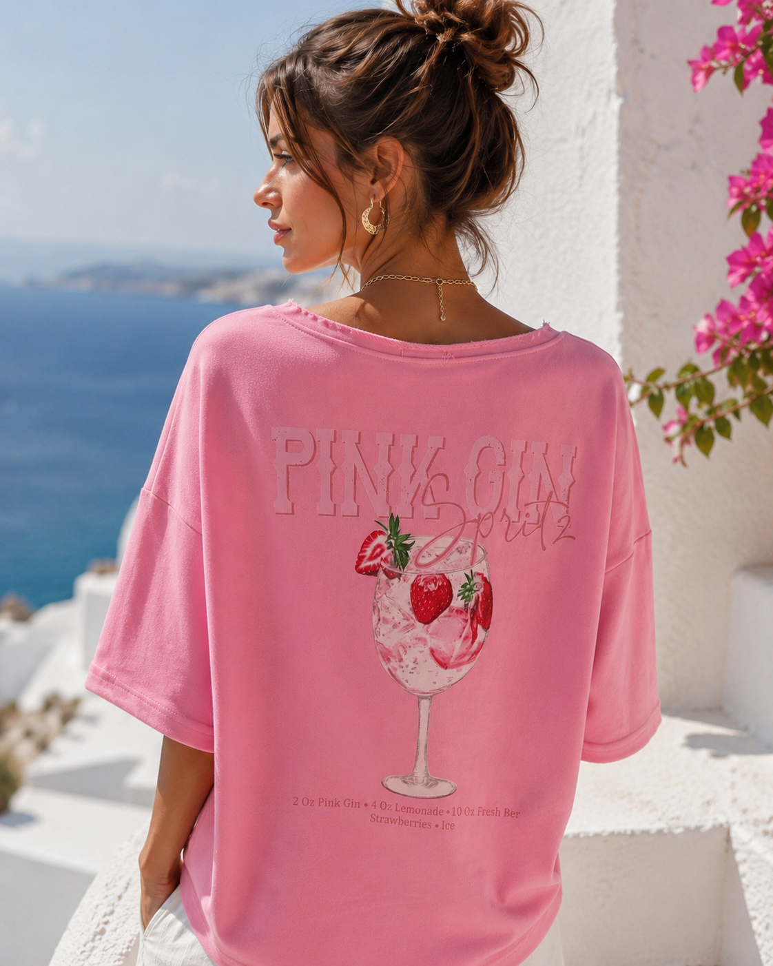 🍓 Pink Gin Spritz Sweatshirt – Rosy Pink Summer Edition 38-42
