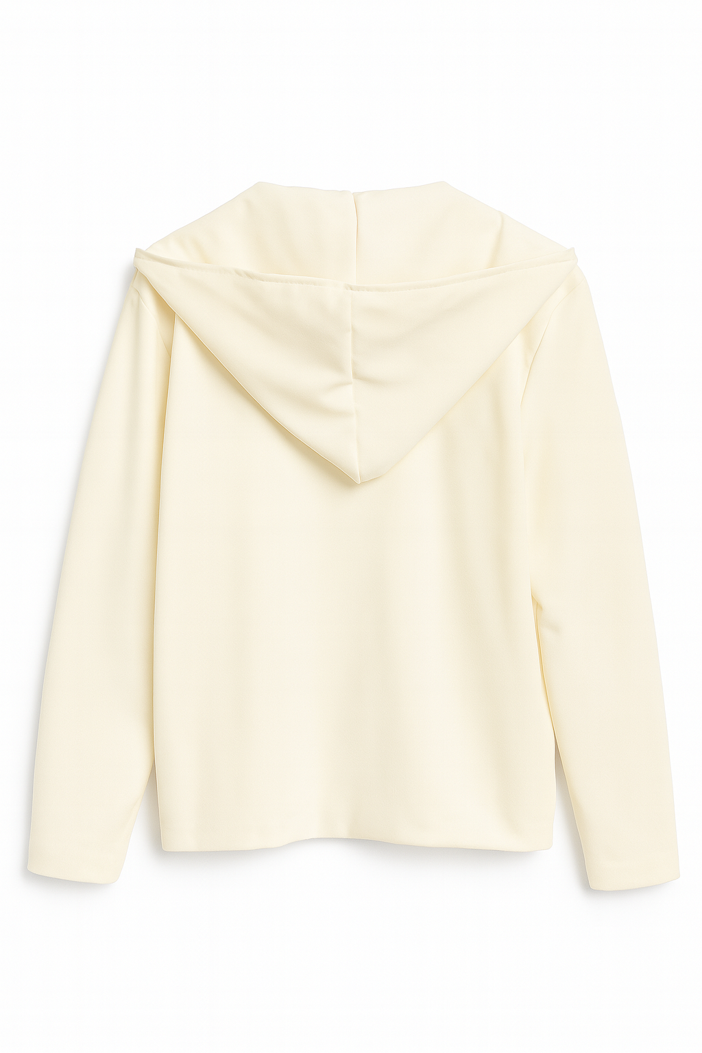 Blazer mit Kapuze in Beige I Weiss