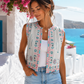 Elegant vest in fresh lime green