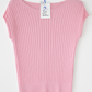 Damen T-Shirt in Rosa gerippt 36-40