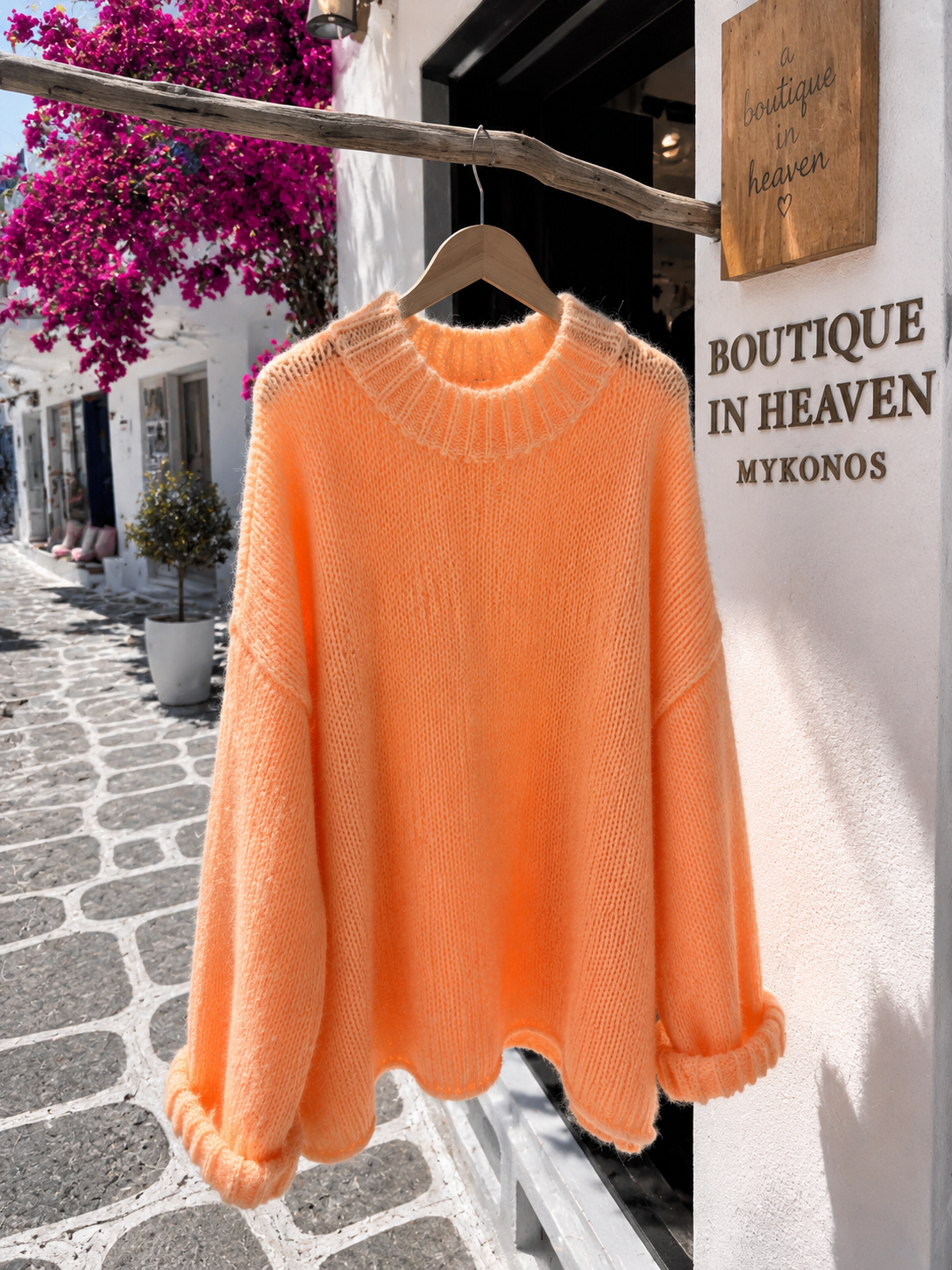 Women's Oversized Knitted Sweater Neon | Pink, Orange, Yellow & Light Blue | 38–44 | Mohair Wool Blend