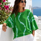 Yippie Hippie Women's Oversized T-Shirt Green – Relaxed Boxy Fit with All-Over Print