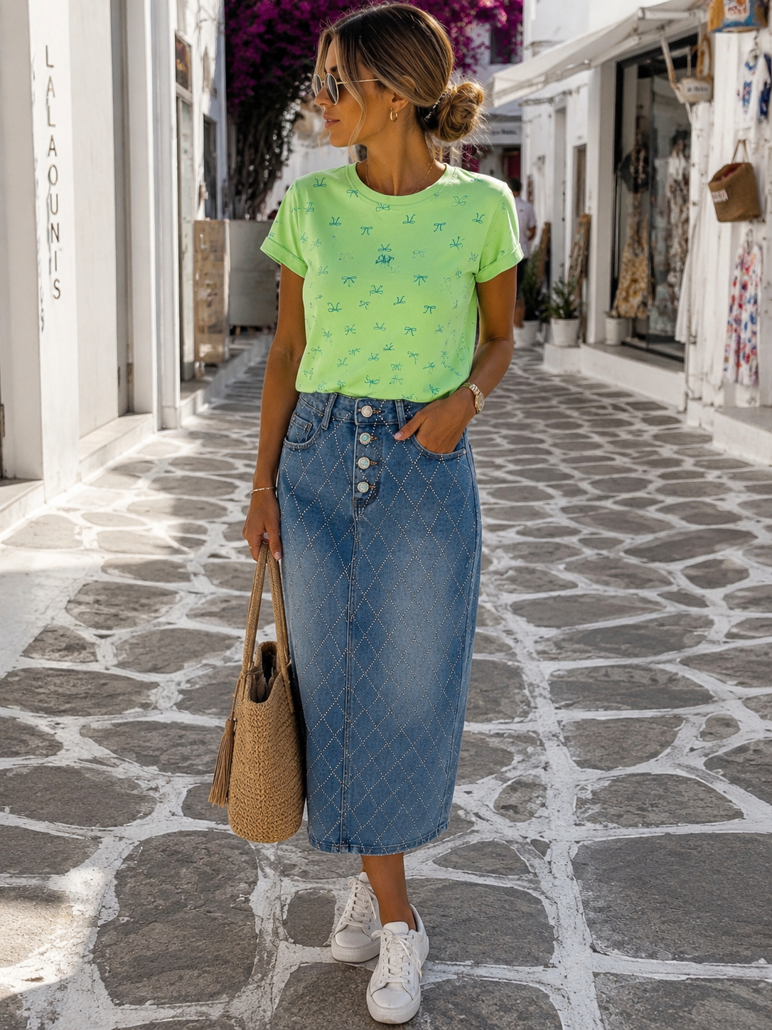 💎 Jeansrock “Diamond Denim” – Strass Glam Rock
