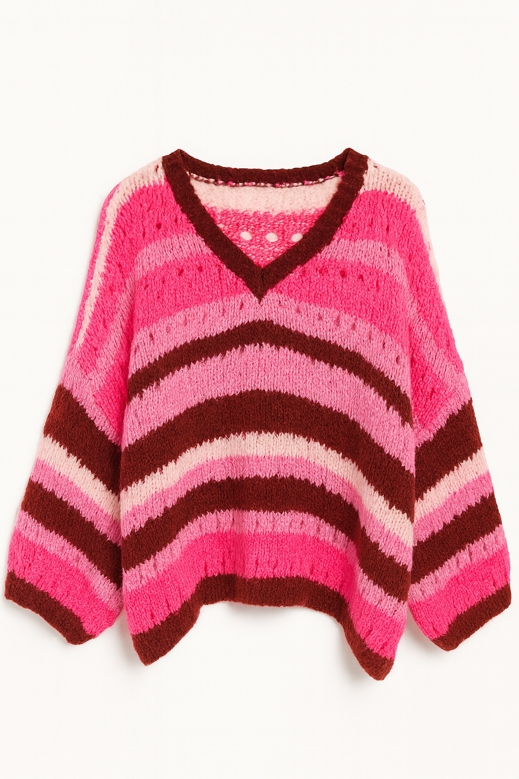 Pullover Curvy in Lachs I Pink I Schwarz