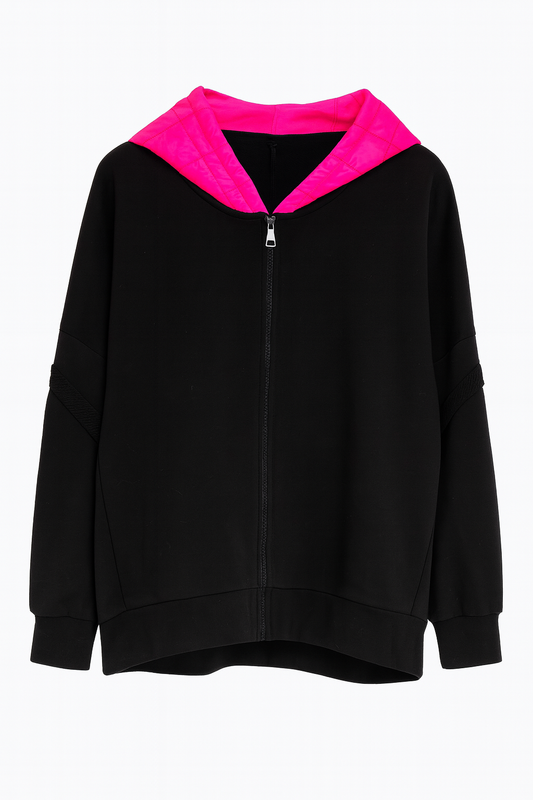 Oversize Hoodie Curvy Schwarz