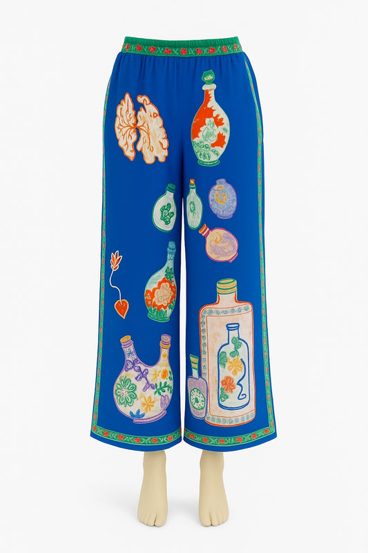 Blaue Hose Parfümflaschen