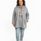 Hoodie Curvy schwarz und grau