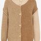 Damen Oversize Strickcardigan Naturtöne 38–46 | Beige Braun | XXL Kragen | Kuschelstrick
