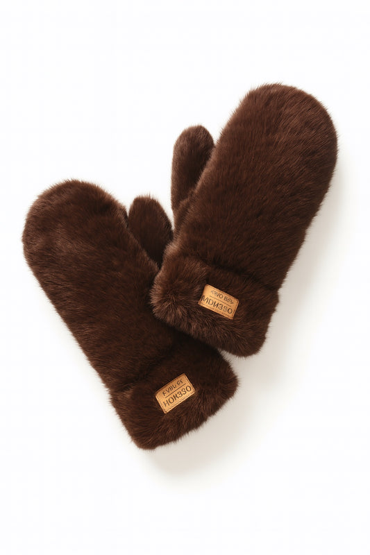 Handschuhe mit Fellbesatz