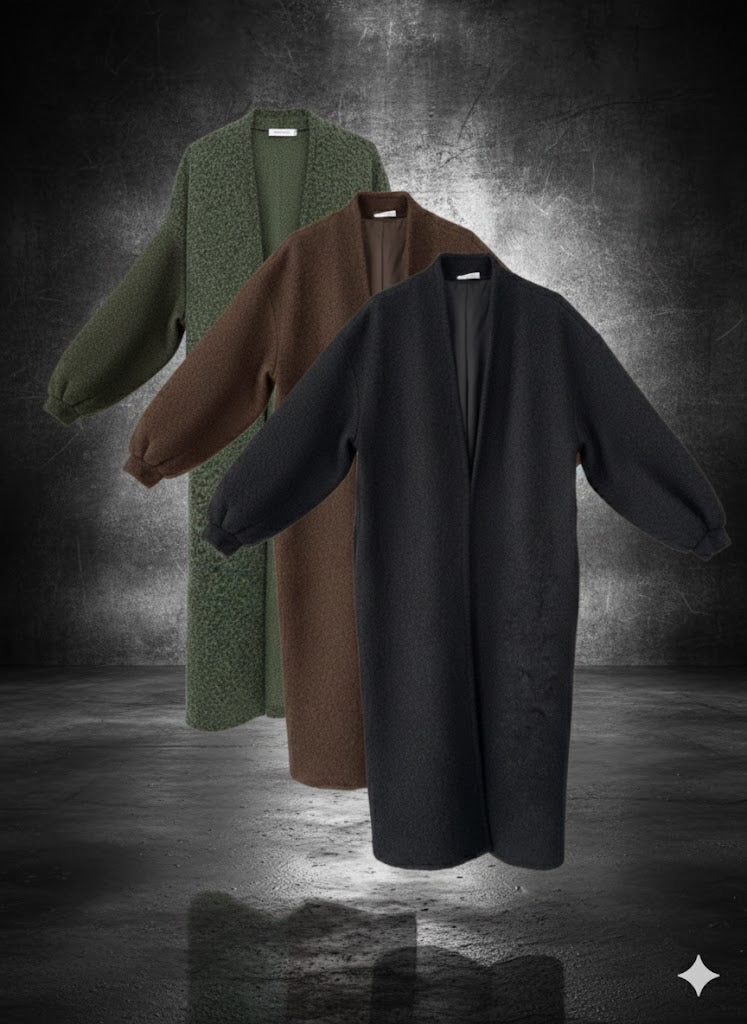 Long-Cardigan Mantel 3 Farben