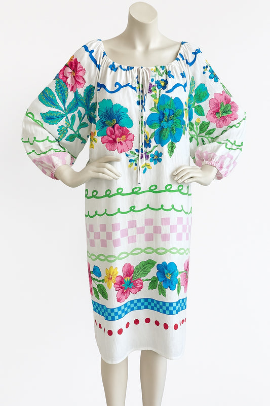 🌸 Buntes Boho Kleid von Yippie Hippie – perfektes Sommerkleid aus Viskose