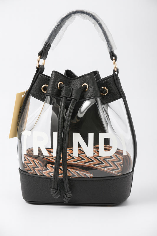 Trend Alarm! Transparente Damen Bucket Bag Weiß – It-Bag mit Innenbeutel | Nur noch wenige Stück