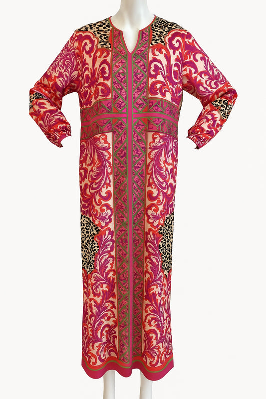 Yippie Hippie Kleid Leomuster mit Kreuz