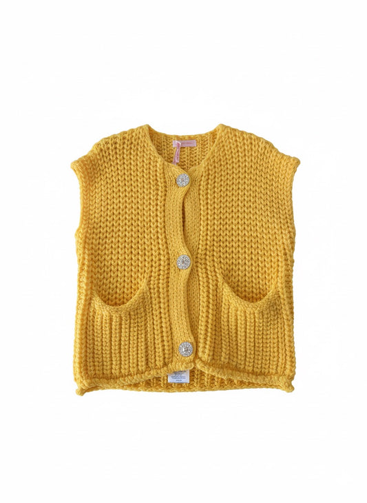 🌼 Gelbe Strickweste „Vesta“ 🌼