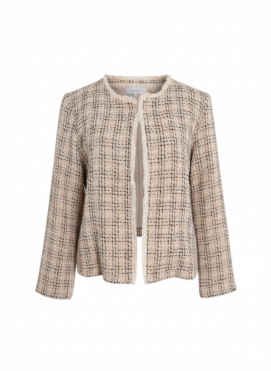 Elegante Boucle Jacke in 3 Farben