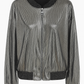 ✨ Women's Metallic Silver Bomber Jacket – Glamorous Viscose Look | Sizes 38–42