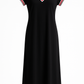 🖤 Monaco Chic Maxi-Kleid – Sporty Glam mit V-Ausschnitt & Beinschlitz (34-38)