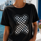 Schwarzes Damen T-Shirt mit Teddy Print & Strasssteinen – Baumwollshirt 38–42