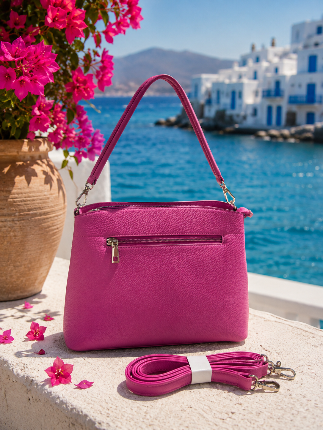 Diese pinke Handtasche ist dein Statement für jeden Tag – auffällig, elegant und absolut im Trend. 💖 Nur noch 1 Stück verfügbar!