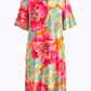 Yippie Hippie Sommerkleid Damen – Maxikleid aus Viskose mit Blumenprint