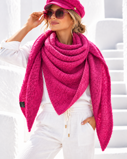 Damen Dreieckstuch Pink aus 100 % Viskose